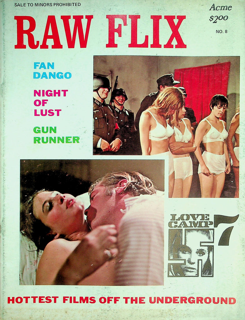 Raw Flix Magazine  Hottest Films Of The Underground: Fan Dango, Night Of Lust & More! #8  Summer 1970    020826lmp