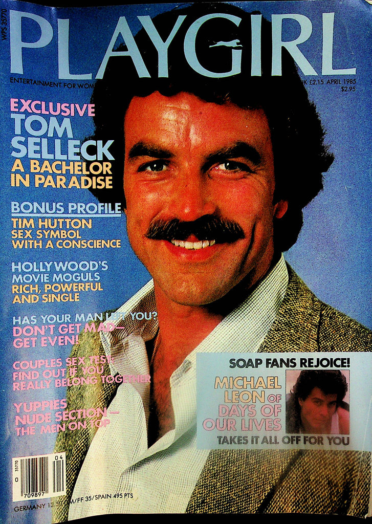 Playgirl Magazine  Tom Selleck / Michael Leon Of Days Of Our Lives  April 1985  100624lm-p