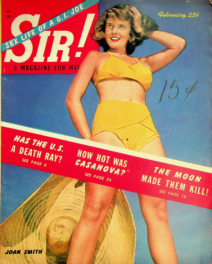 Sir! Magazine  Covergirl Joan Smith /  Sex Life Of A G.I. Joe  February 1951   022326lmp