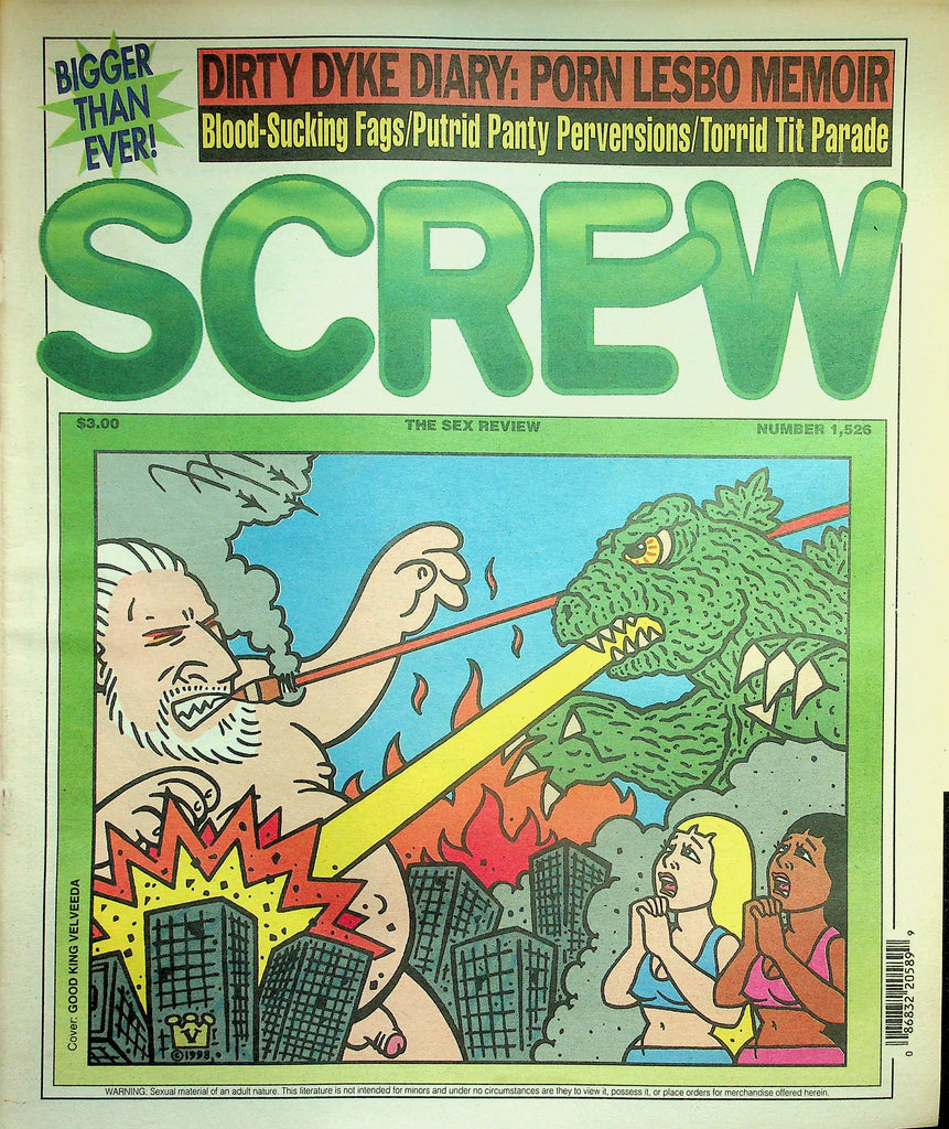 Screw Newspaper  Porn Star Janine Interview / Dirty Dyke Diary: Porn Lesbo Memoir   #1526 June 1, 1998   010526lmp