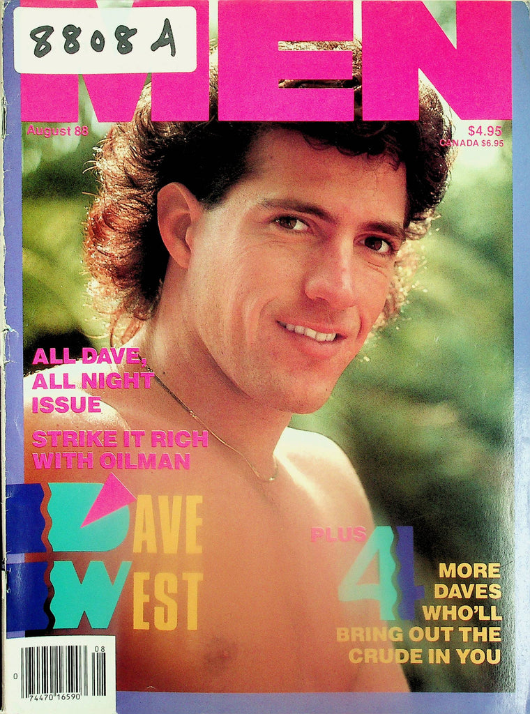 Men Gay Magazine  Coverguy Dave West  August 1988   090325lm-p