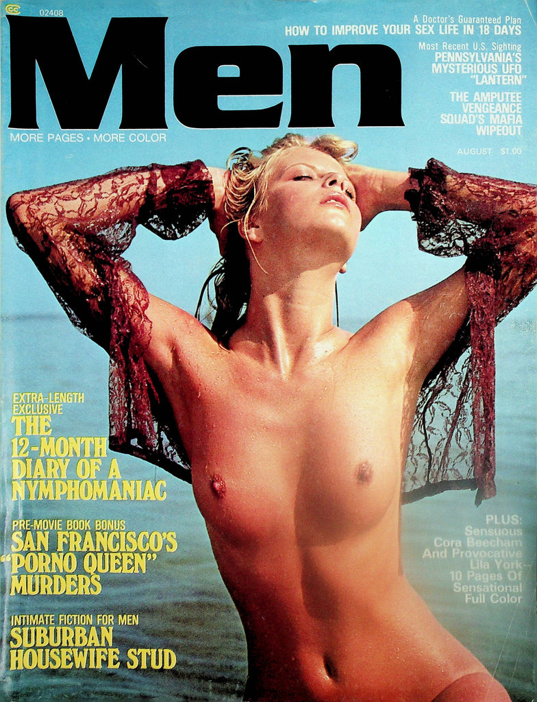 Men Vintage Magazine  12-Month Diary Of A Nymphomaniac  August 1975    092025lm-p