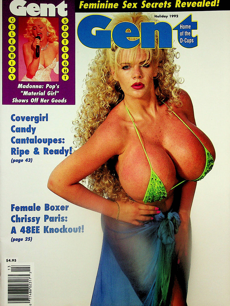 Gent Busty Magazine Covergirl Candy Cantaloupes / Madonna, Chrissy Paris  Holiday 1992  040425lm-p