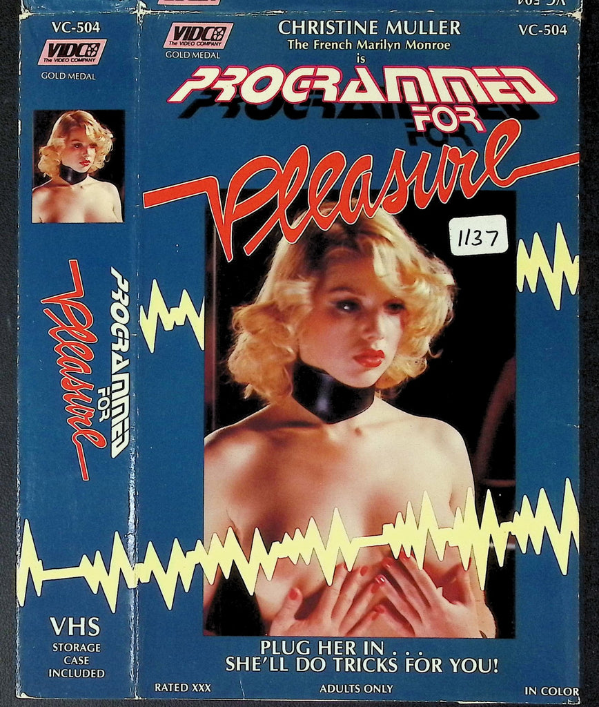 Programmed For Pleasure with Christine Muller Marilyn Jess Catherine Marsile Adult VHS Vidco 042226AKVHS3