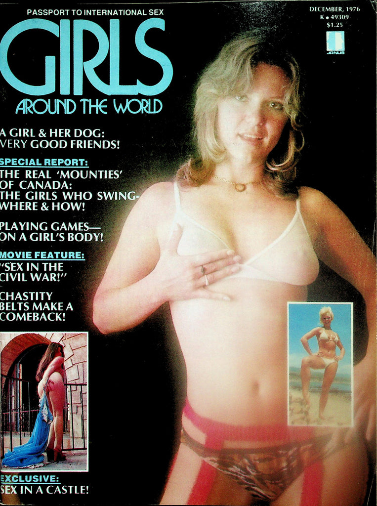 Girls Around The World Magazine  Centerfold Girl Juanita / Sex In A Castle  December 1976  110625lm-p
