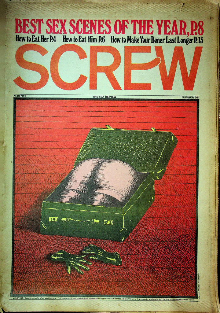 Screw Men's Newspaper Best Sex Scenes Of The Year No.201 January 8 1973 061224OSRP