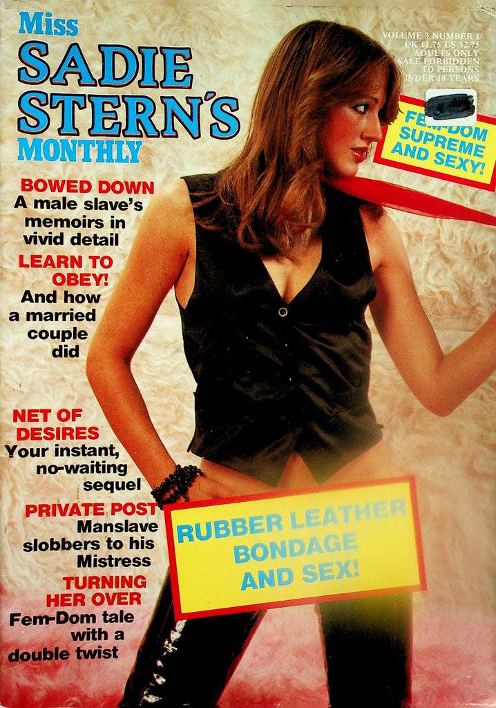 Miss Sadie Stern's Monthly Magazine  Rubber Leather, Bondage And Sex!   vol.3 #1  1981     121425lmp