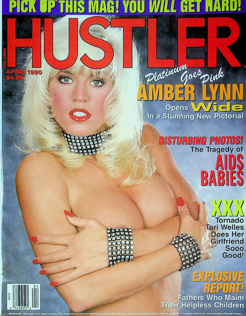 Hustler Magazine Amber Lynn Open Wide April 1990 012524RP