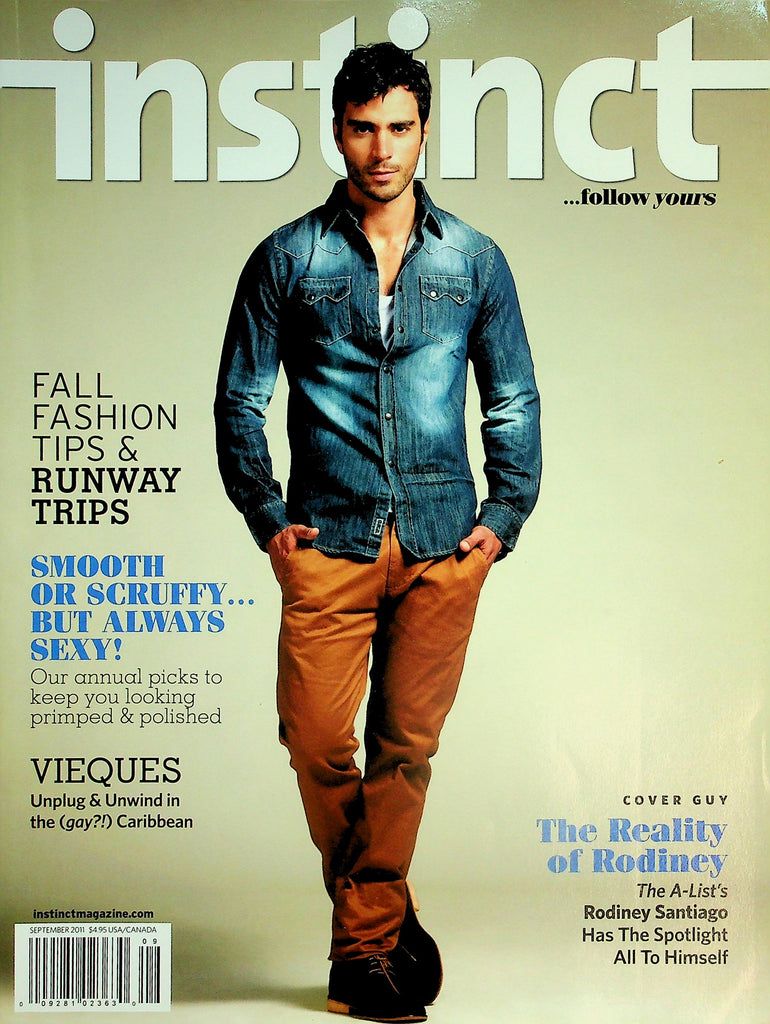 Instinct Gay Interest Magazine Cover Guy Rodiney Santiago  September 2011