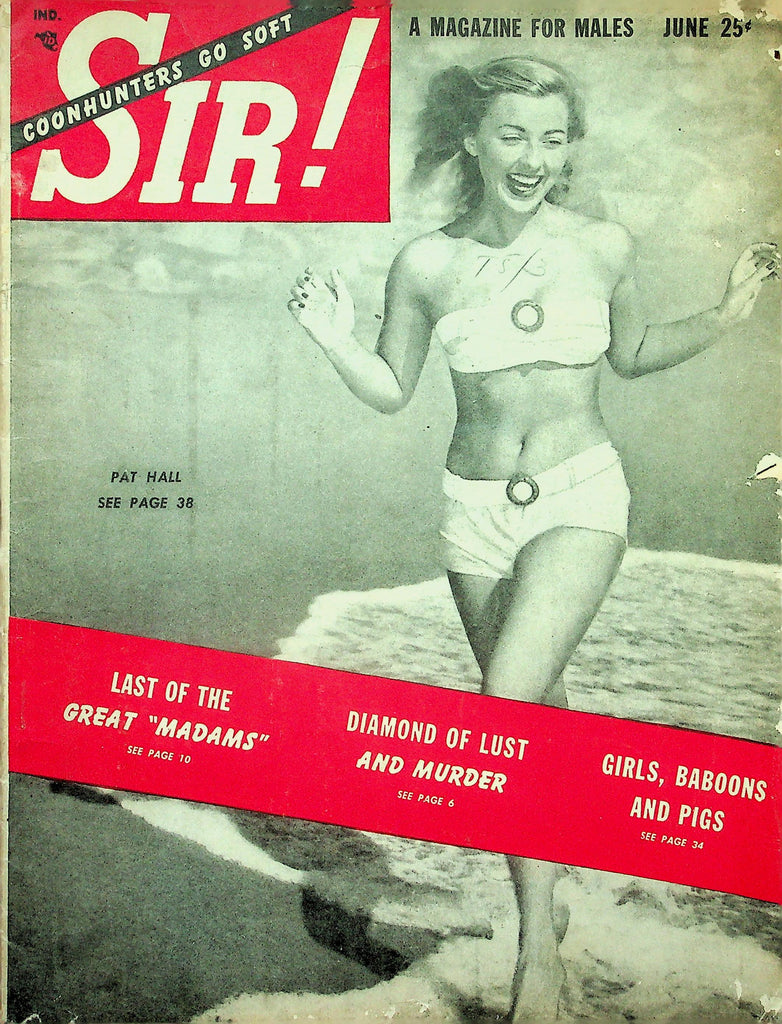 Sir! Magazine  Covergirl Pat Hall  June 1949     123025lmp