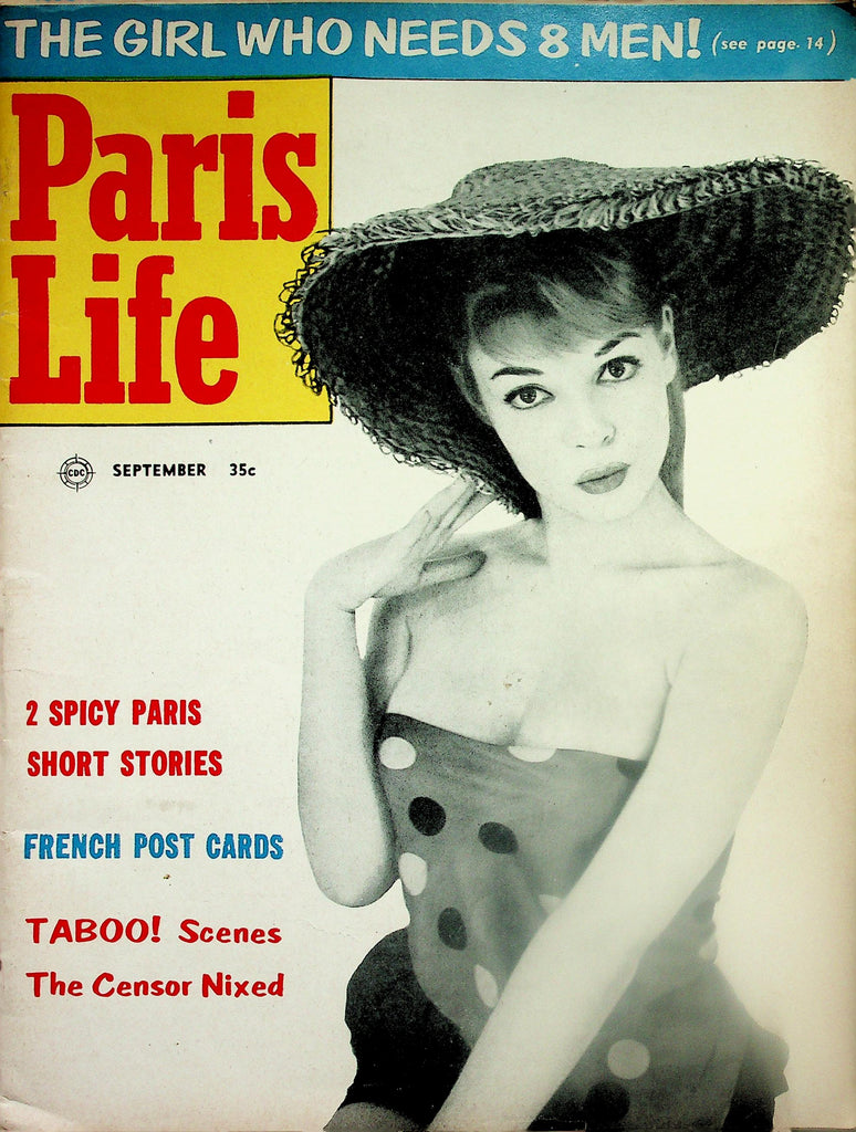 Paris Life Magazine  Covergirl Agnes Laurent  September 1958    111625lm-p