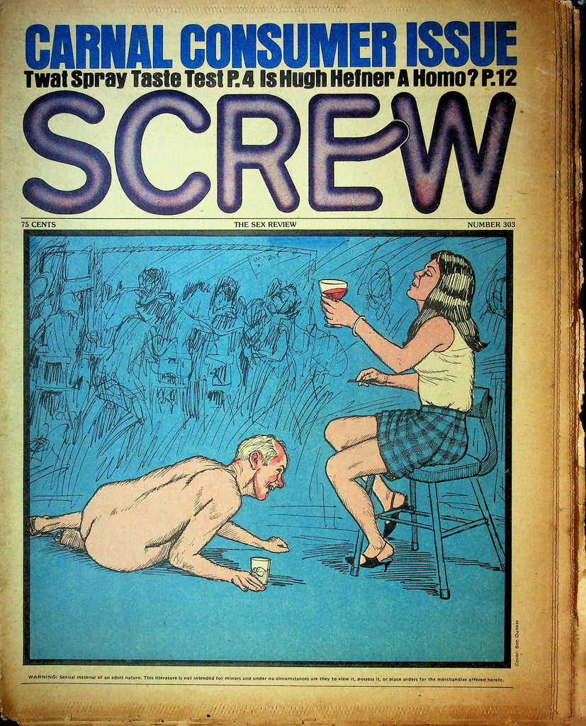 Screw Men's Newspaper Carnal Consumer Issue No.303 December 23 1974 061224OSRP