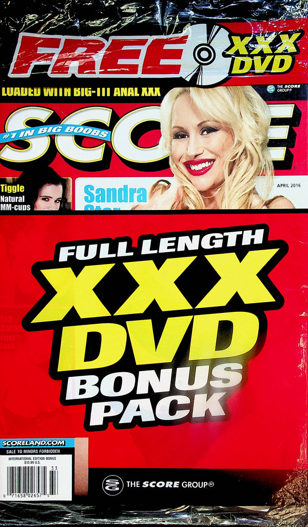 Score Busty Magazine  Sandra Star   w/DVD  April 2016    new/sealed   101224lm-p2