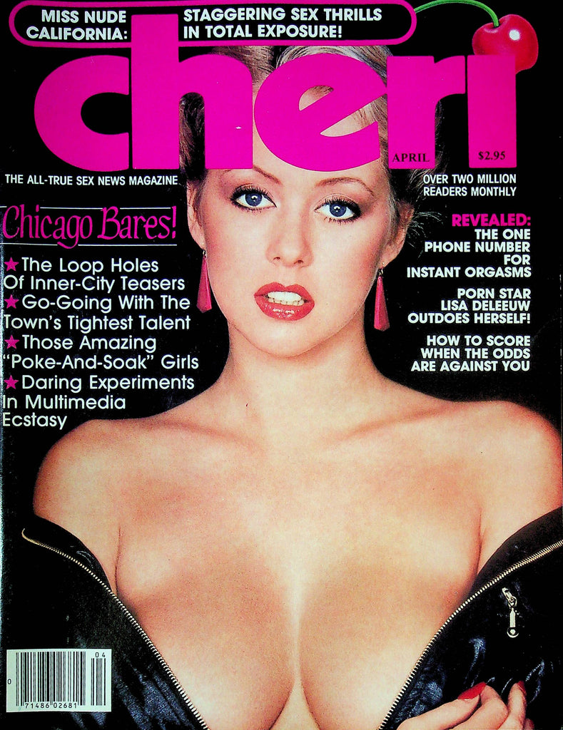 Cheri Adult Magazine Trystana & Constance April 1982 W/Poster 060624RP