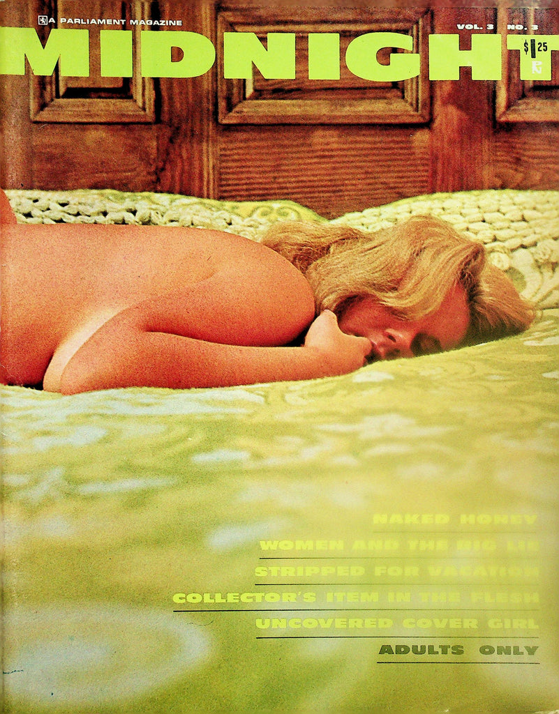 Midnight Magazine  Naked Honey / Stripped For Vacation   vol.3 #3  1964   Parliament Publication        122125lmp