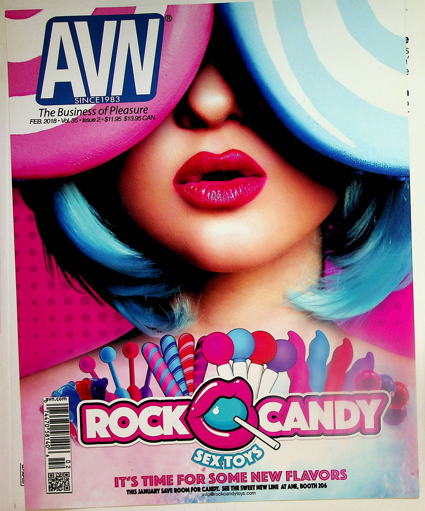 AVN Adult Video News Over-Sized  Magazine  Rock Candy Sex Toys / Making The Connection  February 2018     061924lm-p