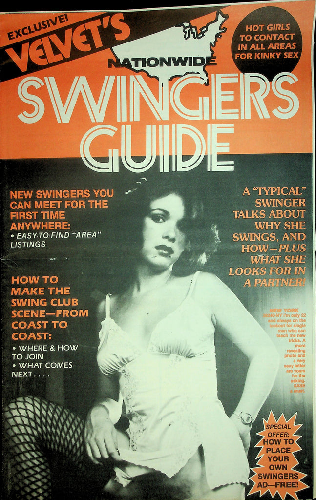 Velvet's Nationwide Swingers Guide Contact Newspaper  1980's    090726lmp-GSC