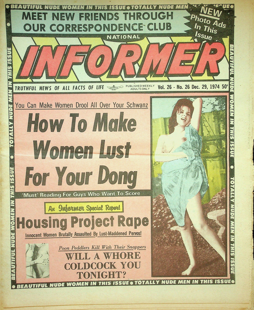 National Informer Adult Newspaper  How To Make Women Lust For Your Dong   December 29, 1974    090626lmp-GSC