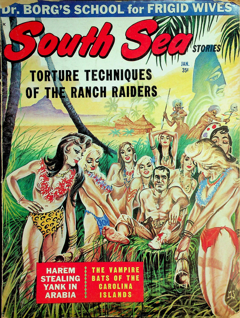 South Sea Stories Magazine Torture Techniques Of The Ranch Raiders  January 1964     033026lmp