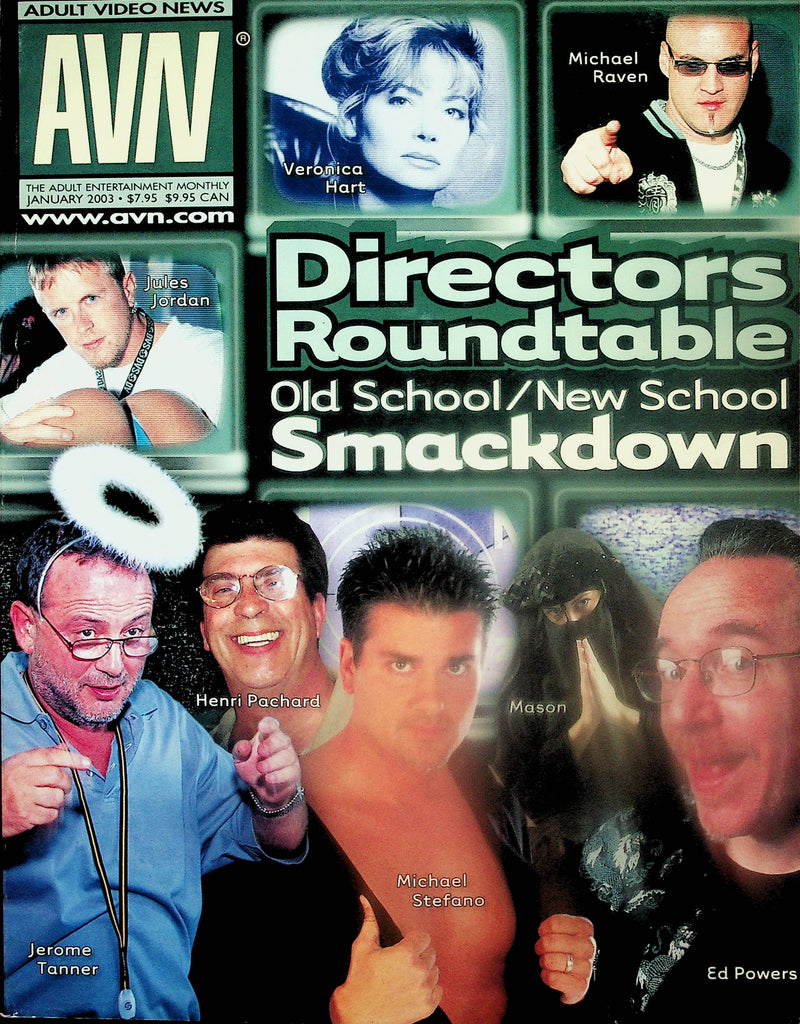 AVN Adult Video News Magazine  Directors Roundtable : Veronica Hart, Michael Stefano, Ed Powers & More!  January 2003   102725lm-p2