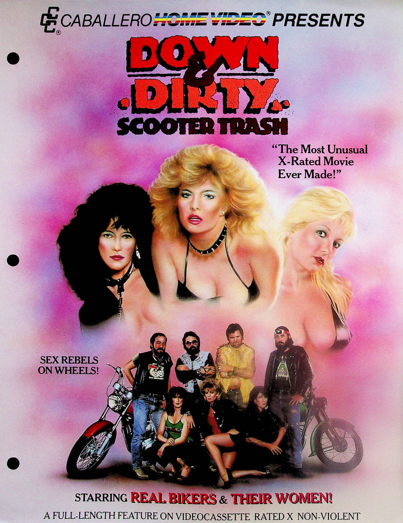 Down & Dirty Scooter Trash  Adult Slick  Starring Real Bikers & Their Women!  1988 Caballero Home Video   062425lm-p