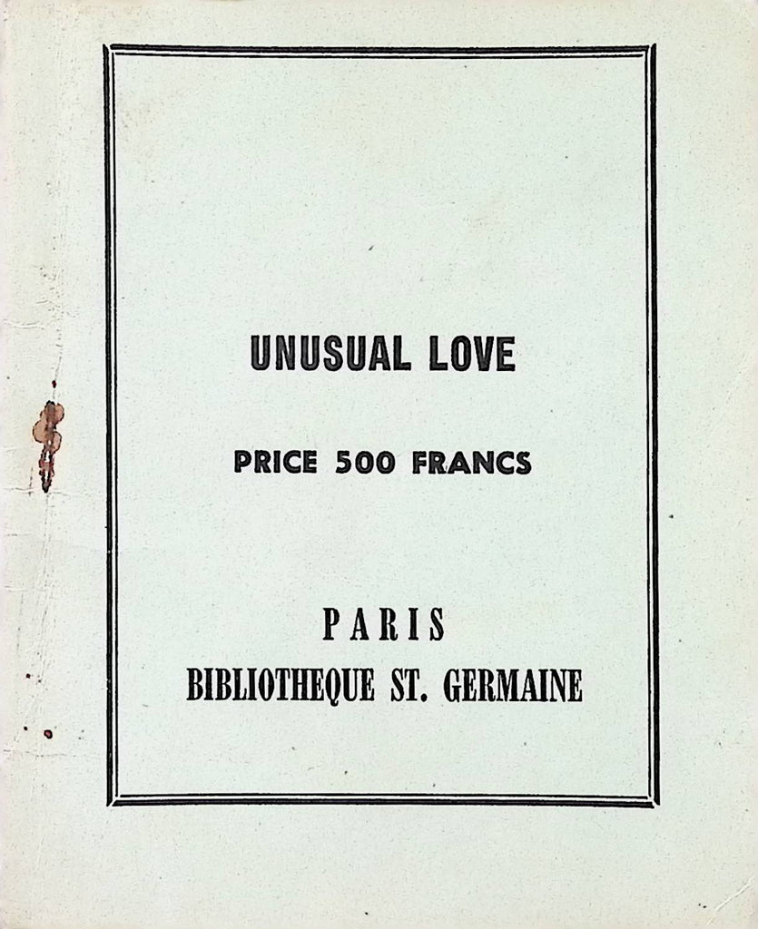 Unusual Love Paris Bibliotheque St Germaine 1960s/70s 32pgs English Adult Paperback Digest sized Mini Booklet 081924AMP