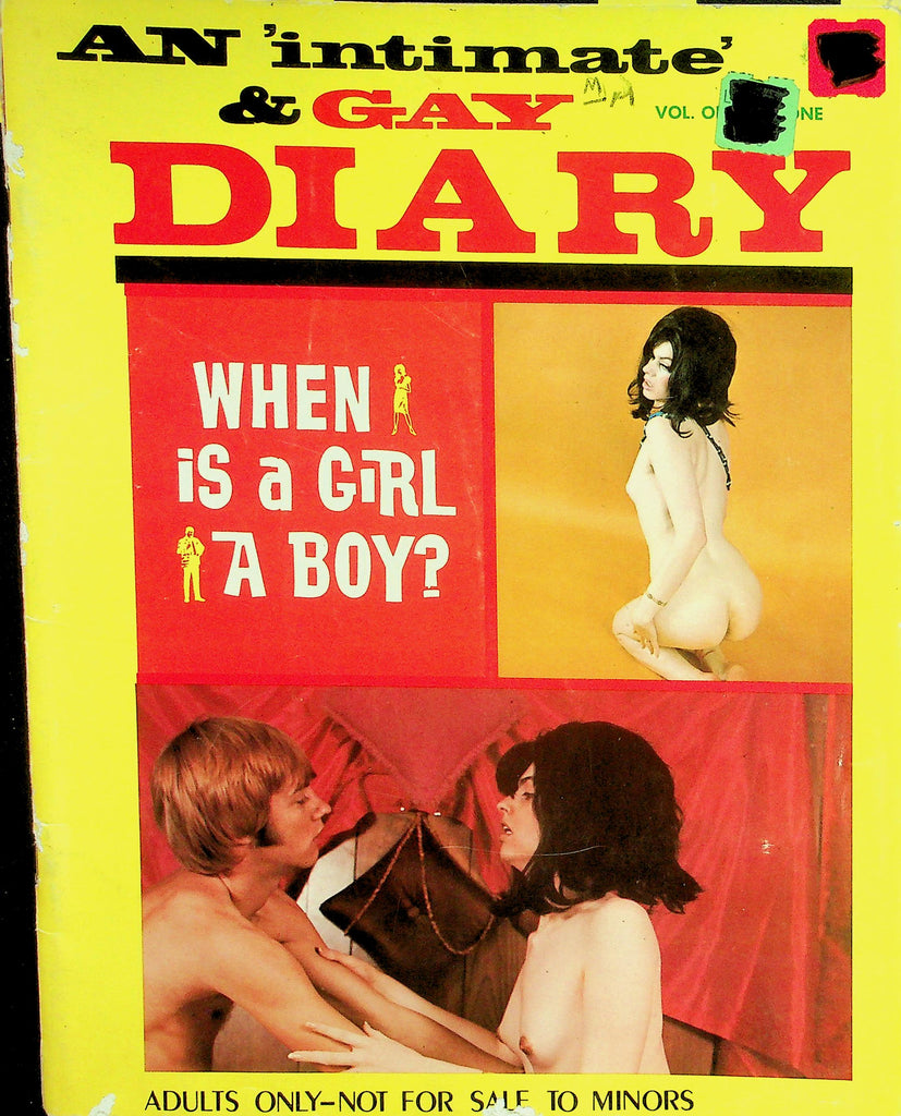 An 'Intimate' & Gay Diary Magazine  When Is A Girl A Boy?  vol.1 #1  1960's  090226lmp-GSC