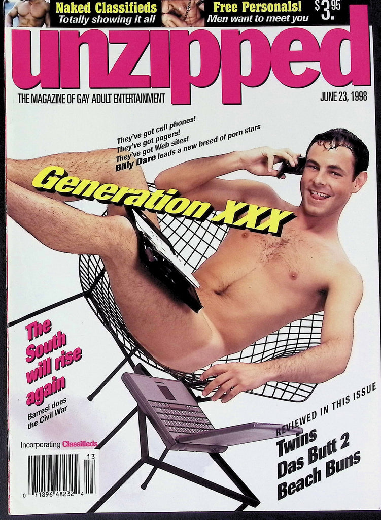 Unzipped Magazine Billy Dare June 1998 Gay/LGBT 051826AKP-21