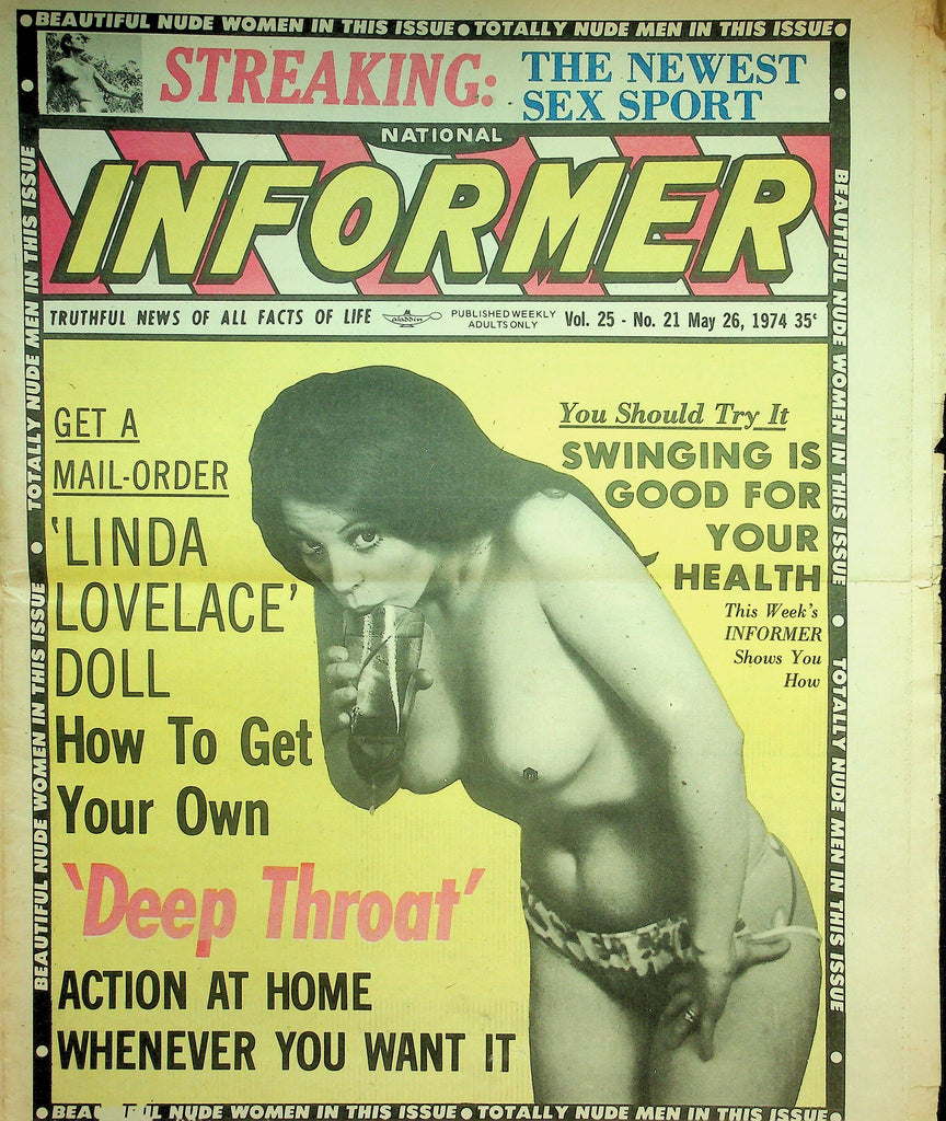 National Informer Adult Newspaper   Linda Lovelace Doll How To Get Your Own 'Deep Throat'  May 26, 1974      090726lmp-GSC