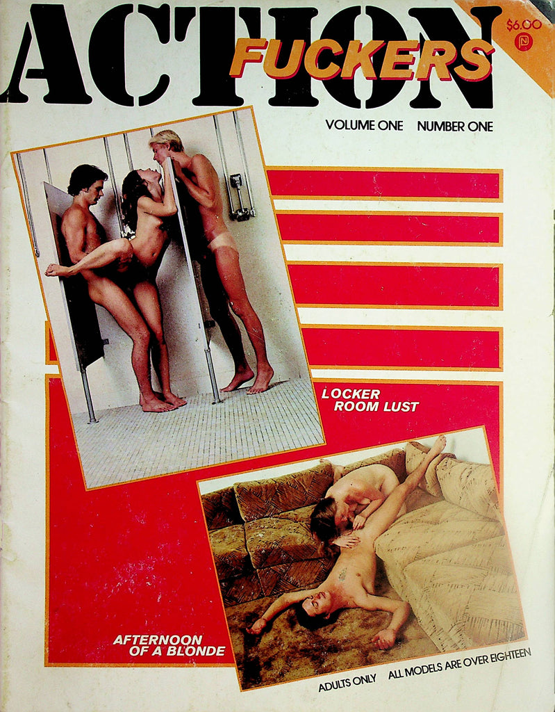 Action Fuckers Magazine  Locker Room Lust / Afternoon Of A Blonde  vol.1 #1  1981 Academy Press    052824lm-p