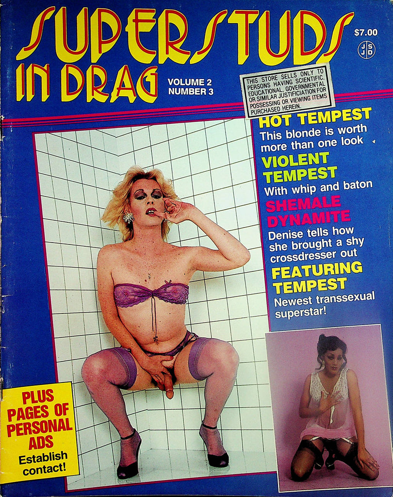 Super Studs In Drag Magazine  Shemale Dynamite Denise  vol.2 #3 1983 J.Jordan   011724lm-p