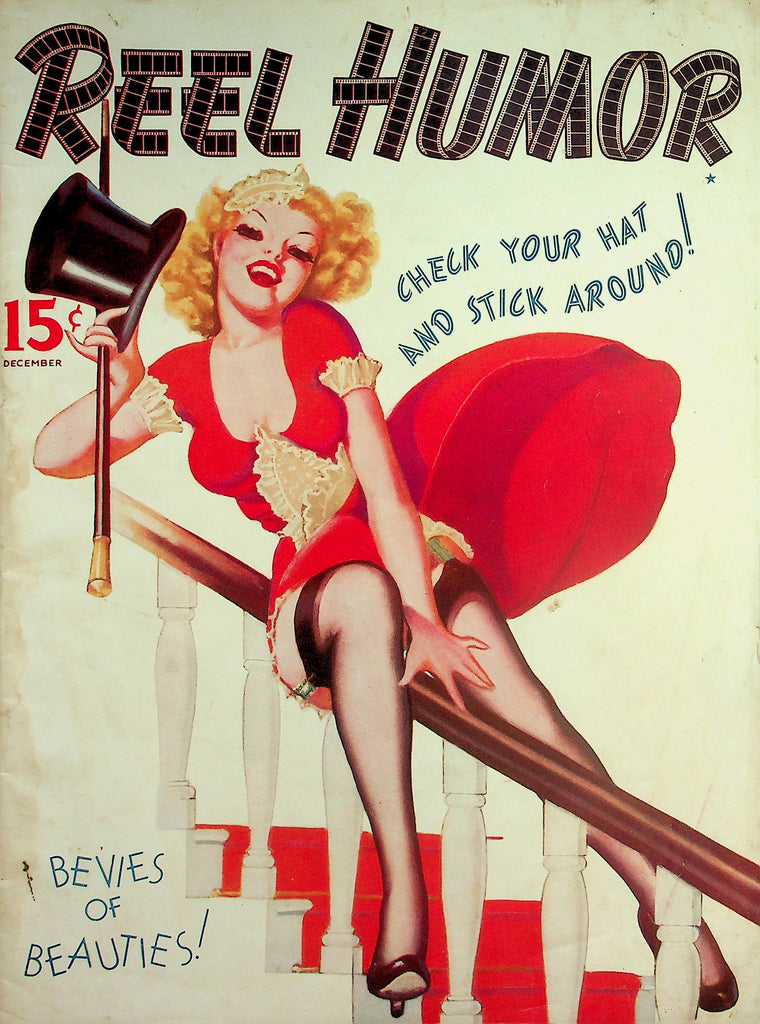 Reel Humor Vintage Magazine  Bevies Of Beauties!  December 1937    020426lmp