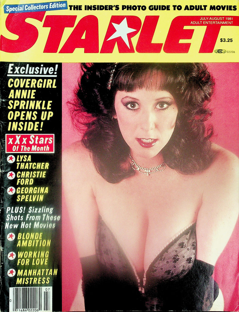 Starlet Magazine  Covergirl Annie Sprinkle / Georgina Spelvin   July/August 1981        111925lm-p