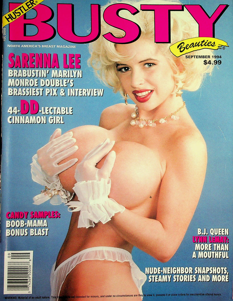 Hustler Busty Beauties Magazine  Covergirl Sarenna Lee / Candy Samples, Lynn LeMay & More! September 1994      061726lmp-GSC