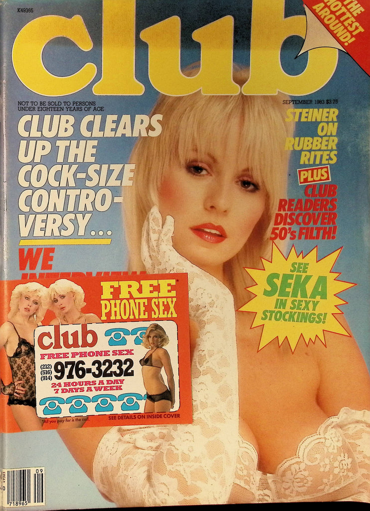 Club Magazine September 1983 Seka Sophia Christa Suze Randall 100225AMP