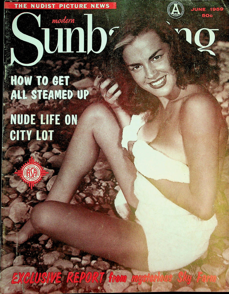Modern Sunbathing Nudist Magazine  How To Get All Steamed Up / Nude Life On City Lot    June 1959   072426lmp-GSC