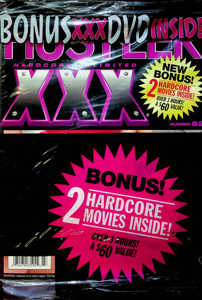 Hustler Hardcore Unlimited XXX Magazine #62 SEALED W/DVD 091223RP2
