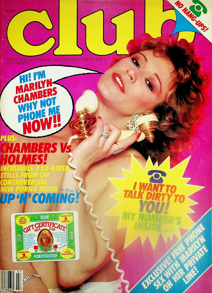 Club Magazine  Marilyn Chambers Vs John Holmes   July 1983    Paul Raymond  050225lm-p