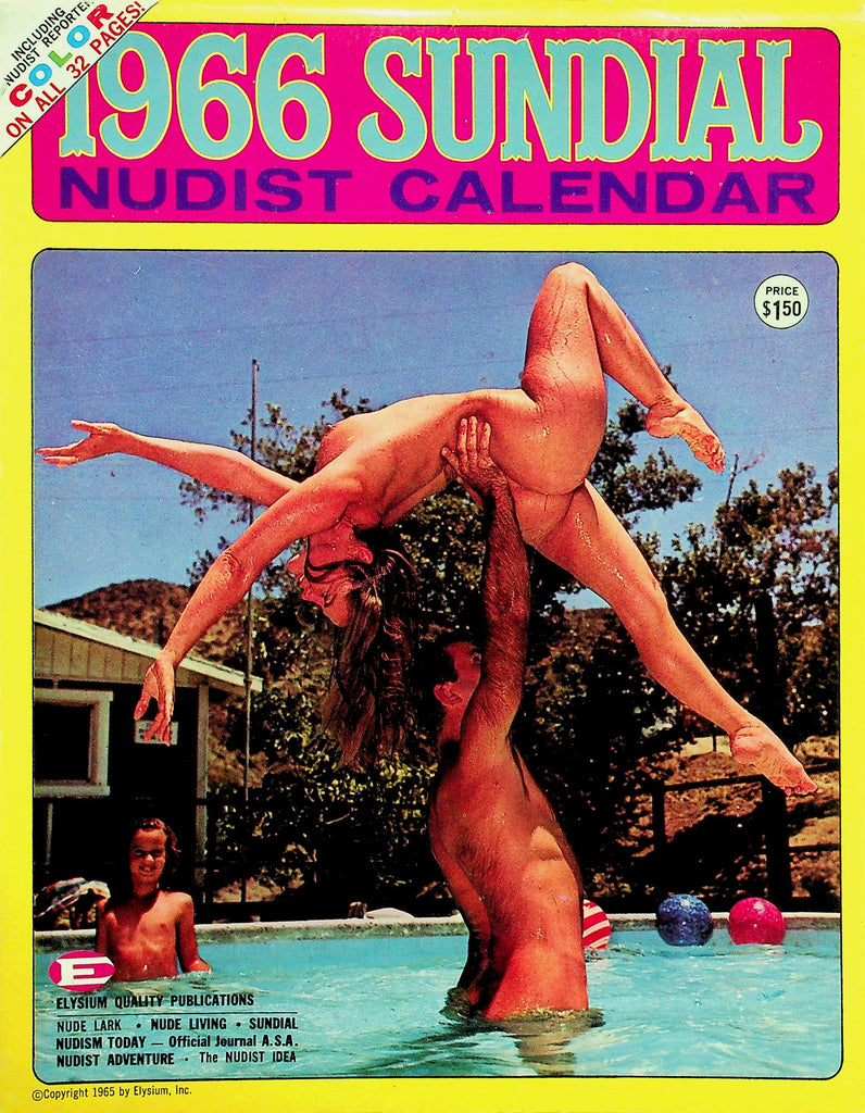Sundial Nudist Calendar 1966    123025lmp