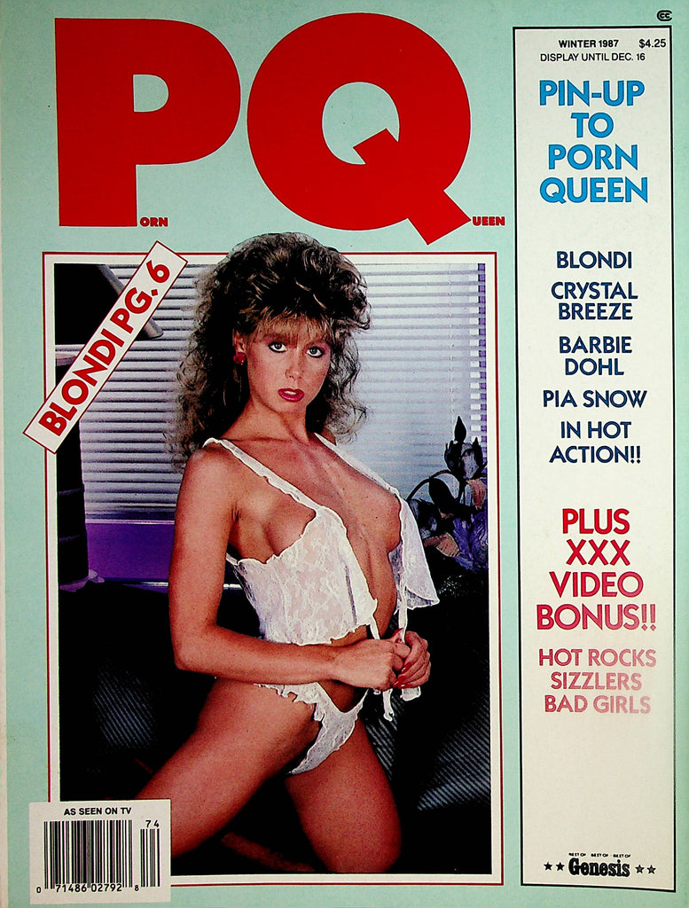 PQ  Porn Queen Magazine  Covergirl Blondi  / Crystal Breeze, Pia Snow and More!  Winter 1987   120123lm-p2