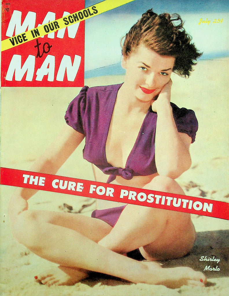 Man To Man Magazine  Covergirl Shirley Marlo  July 1954     123025lmp