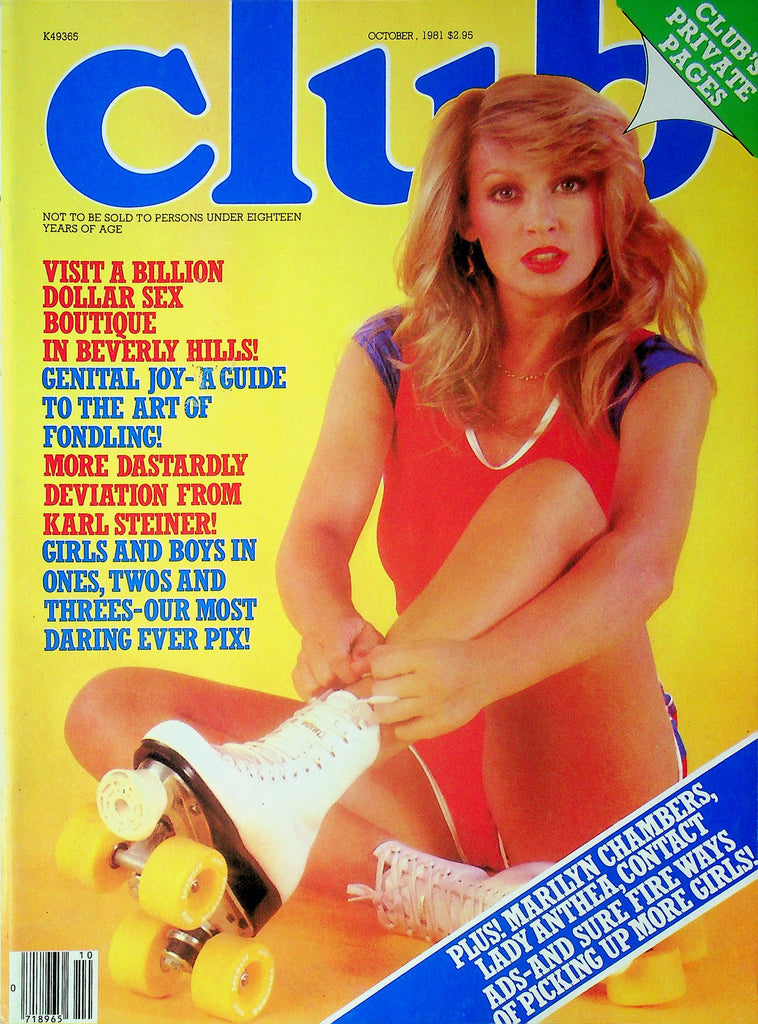 Club Magazine Ft. Marilyn Chambers & Steiner Bureau October 1981 050225RP
