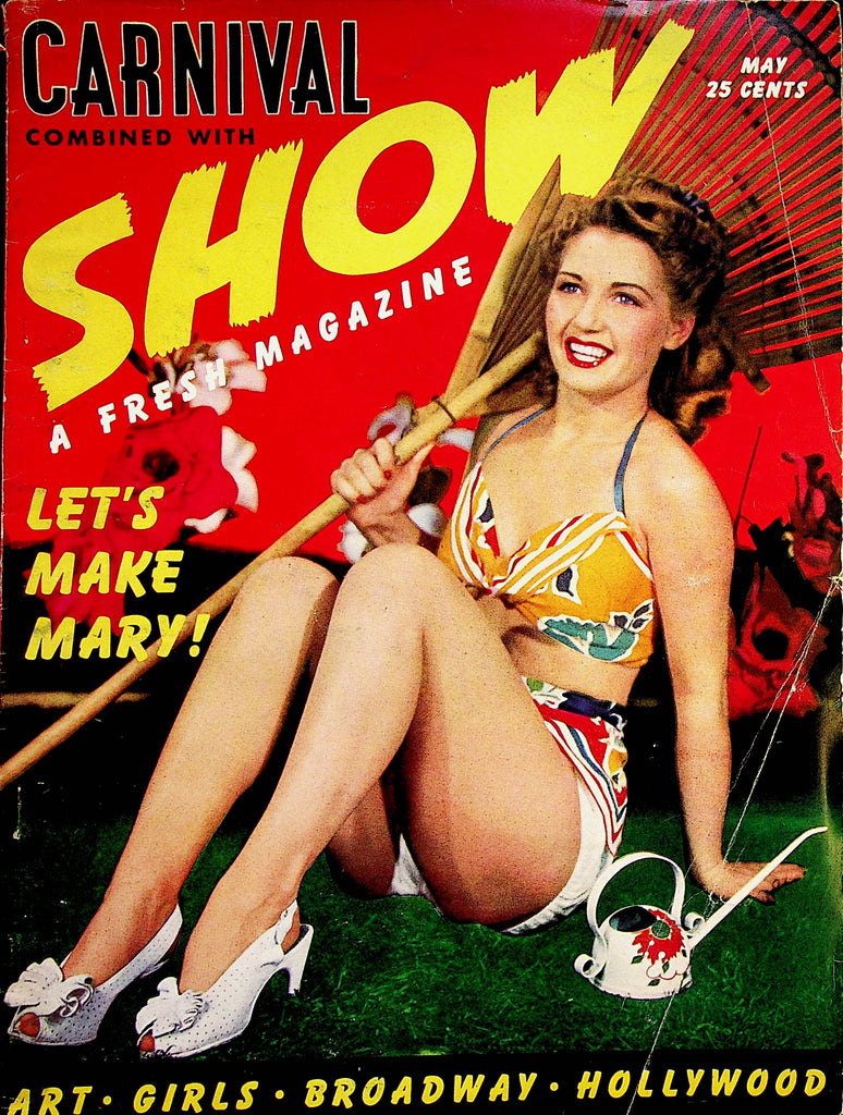 Carnival Combined With Show Vintage Magazine  Cover Girl Miss Mary Daniels  May 1941     051023lm-p