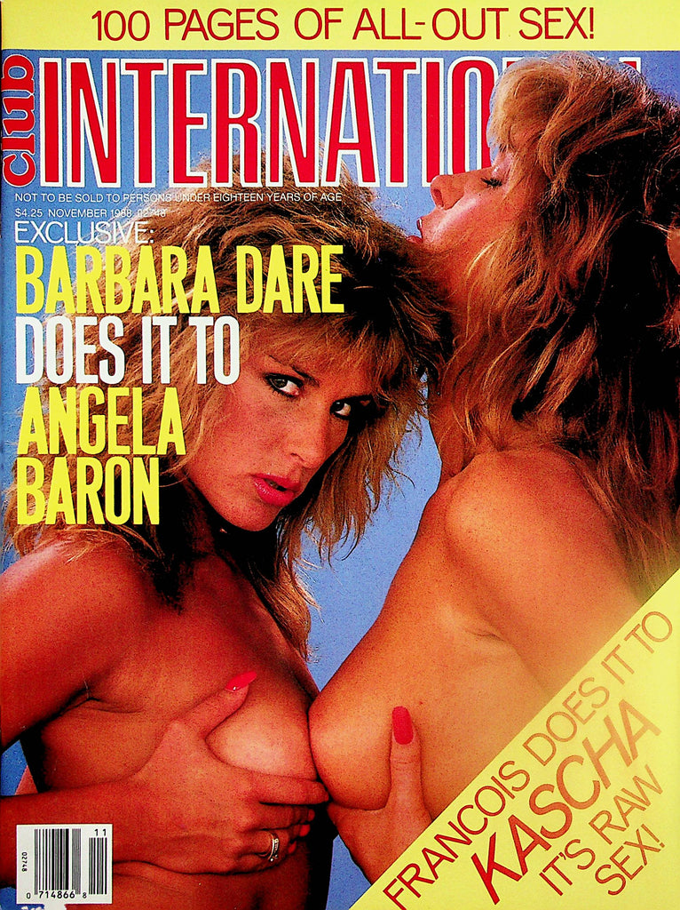 Club International Magazine  Barbara Dare & Angela Baron/ Kascha   November 1988  101323lm-p