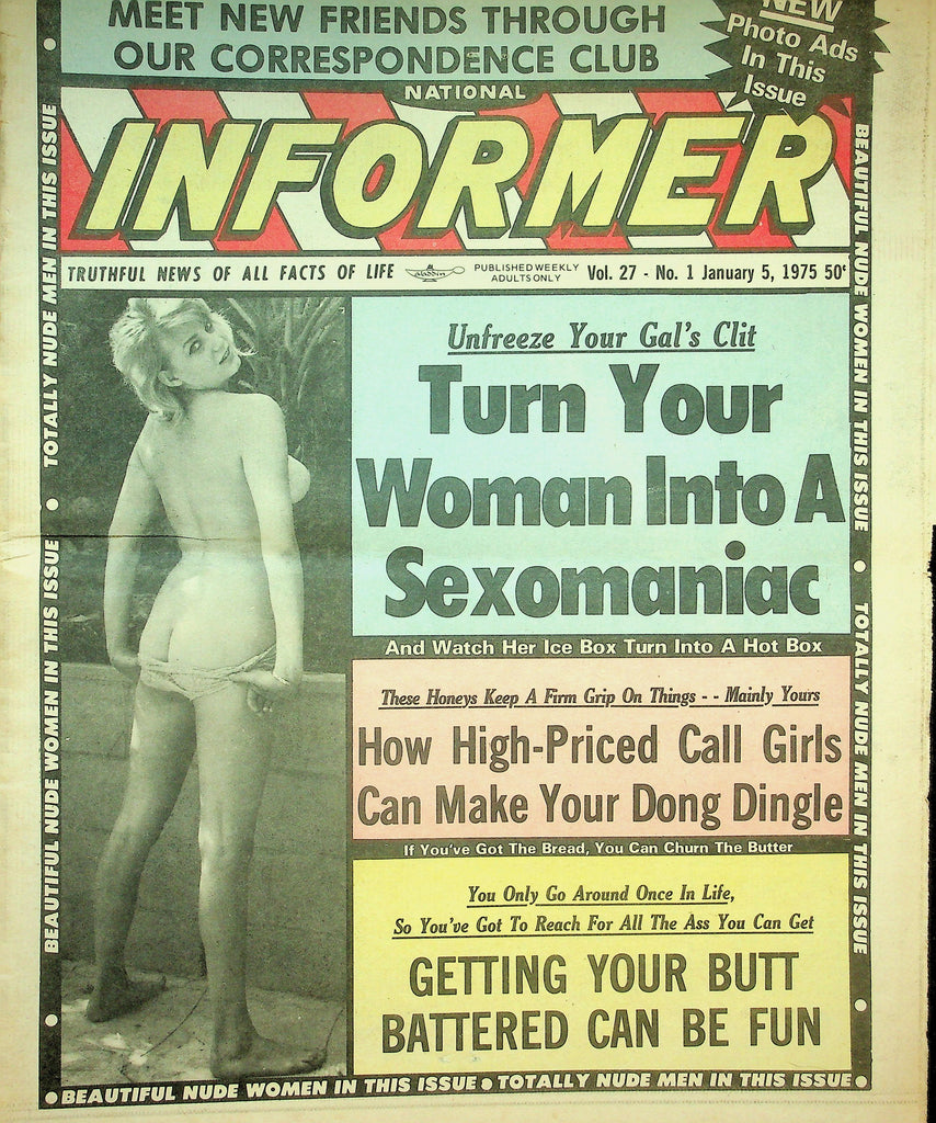 National Informer Adult Newspaper  Turn Your Woman Into A Sexomaniac  January 5, 1975      090626lmp-GSC