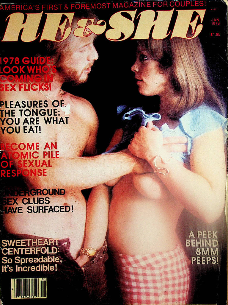 He & She Magazine  Pleasures Of The Tongue / Centerfold: Hot Couple Of The Month  January 1978     120824lm-p