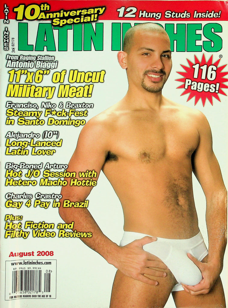 Latin Inches Gay Magazine  10th Anniversary Special!   Antonio Biaggie Uncut Military Meat!  August 2008     031426lmp