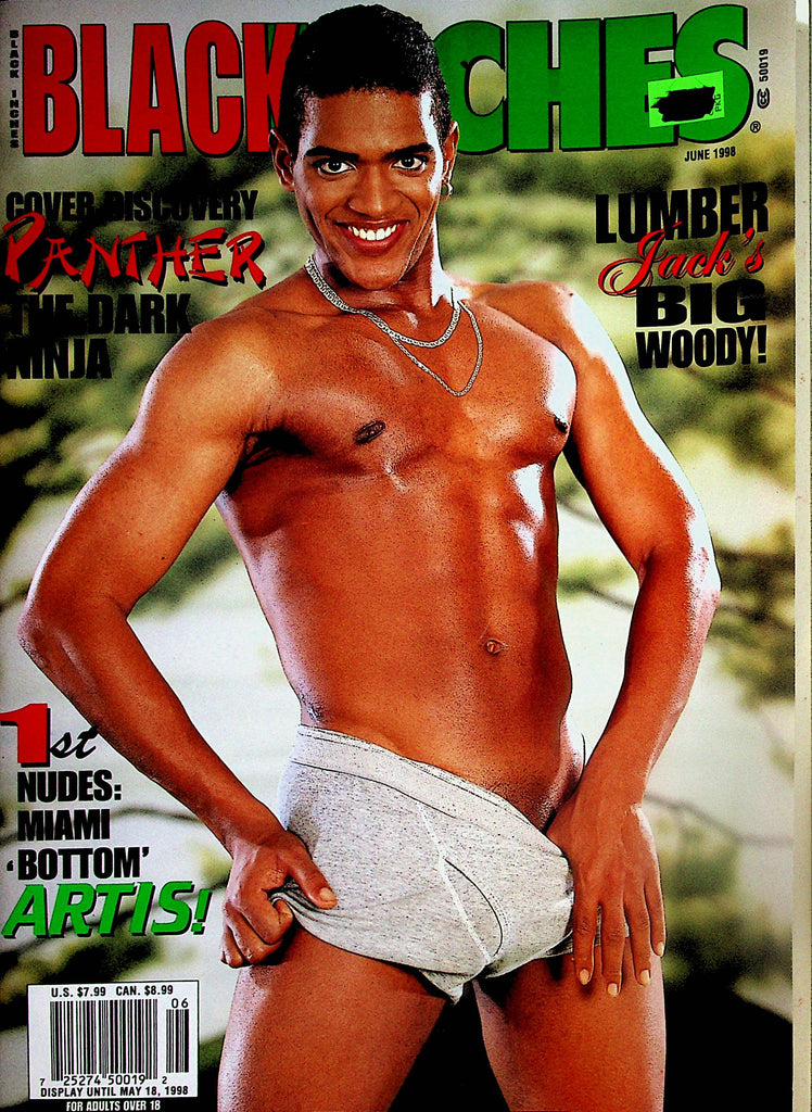 Black Inches Gay Magazine  Cover Guy Panther  June 1998    092724lm-p