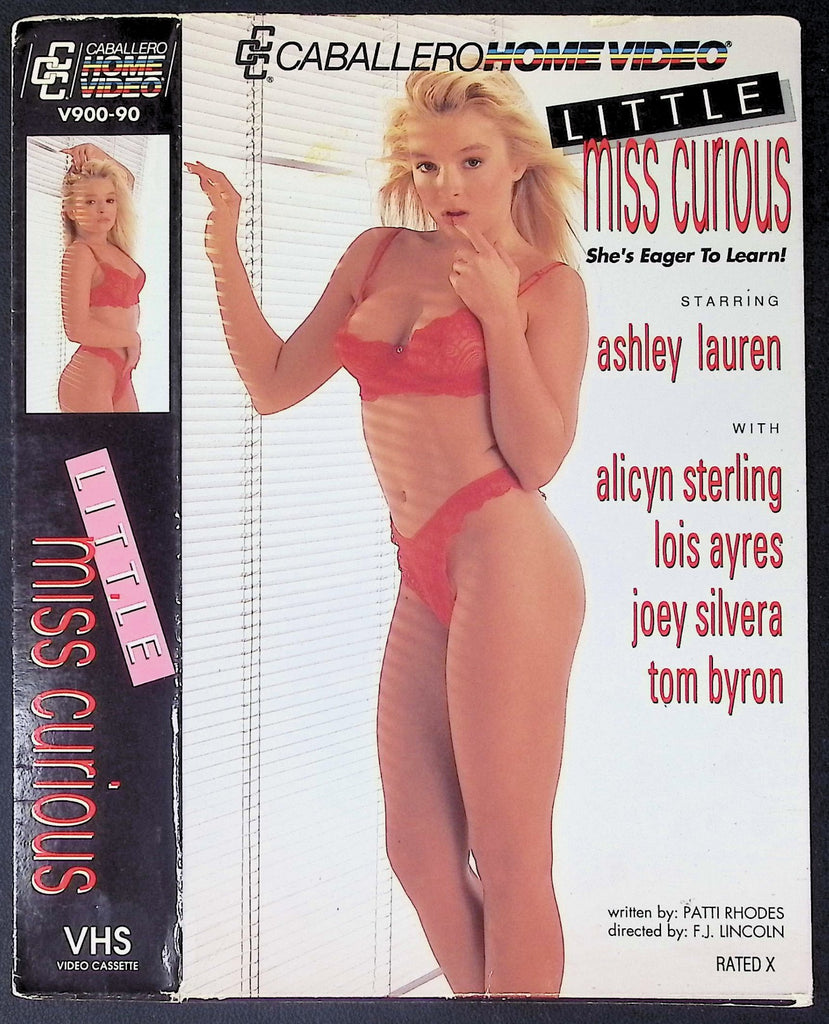 Little Miss Curious with Ashley Lauren, Alicyn Sterling Lois Ayres V900-90 Adult VHS Caballero 030626AKVHS-12
