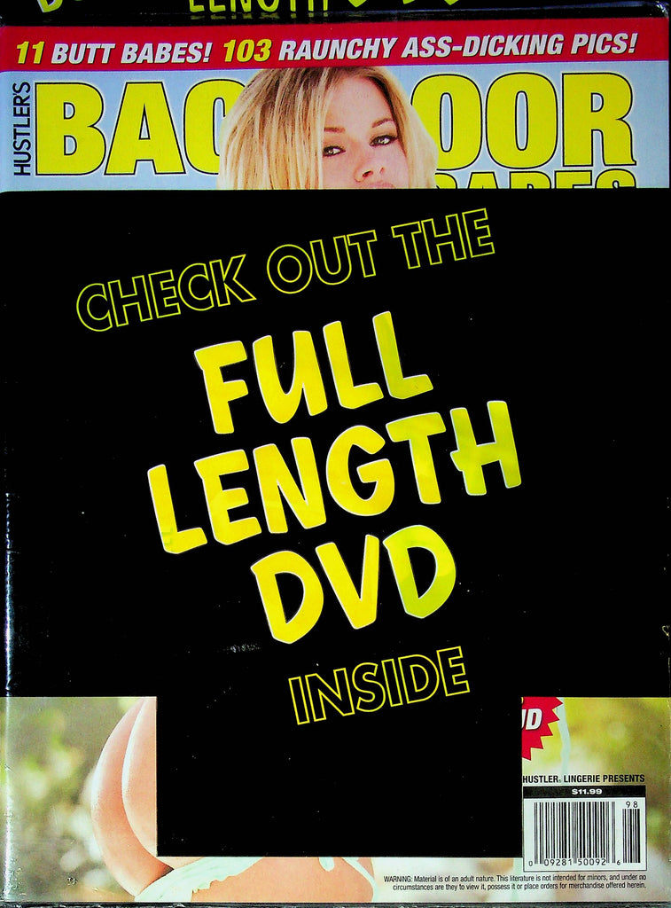 Hustler Lingerie Presents Backdoor Babes Magazine SEALED W/DVD 090624RP